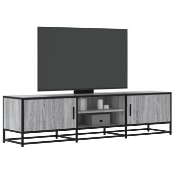 ARDEBO.de - TV-Schrank Grau Sonoma 160x35x41 cm Holzwerkstoff und Metall