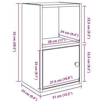 Bücherregal Weiß 31x24x52 cm Holzwerkstoff