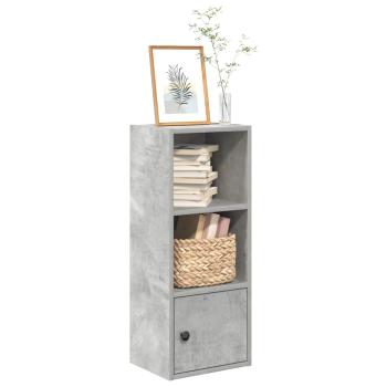 ARDEBO.de - Bücherregal Betongrau 31x24x77 cm Holzwerkstoff