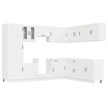 14-tlg. Küchenschrank-Set Kalmar Weiß Holzwerkstoff