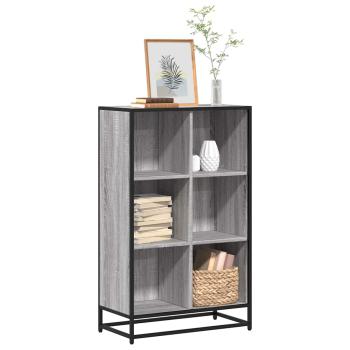 ARDEBO.de - Bücherregal Grau Sonoma 65,5x33x107,5 cm Holzwerkstoff