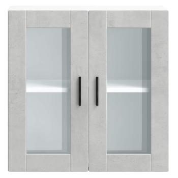 Küchen-Hängeschrank mit Glastür Porto Betongrau