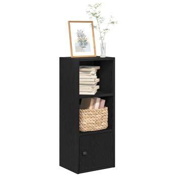ARDEBO.de - Bücherregal Schwarz Eichen-Optik 31x24x77 cm Holzwerkstoff