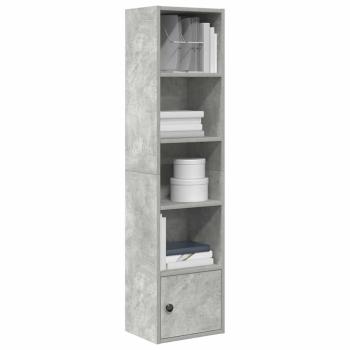 ARDEBO.de - Bücherregal Betongrau 31x24x127 cm Holzwerkstoff