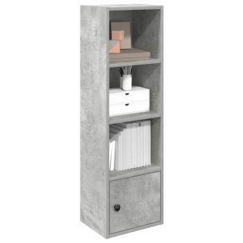 ARDEBO.de - Bücherregal Betongrau 31x24x102 cm Holzwerkstoff