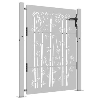 Gartentor 105x155 cm Cortenstahl Bambus-Design