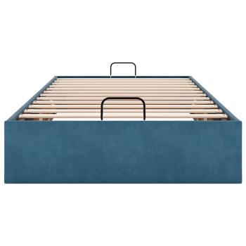 Ottoman-Bett ohne Matratze Dunkelblau 90x190 cm Samt