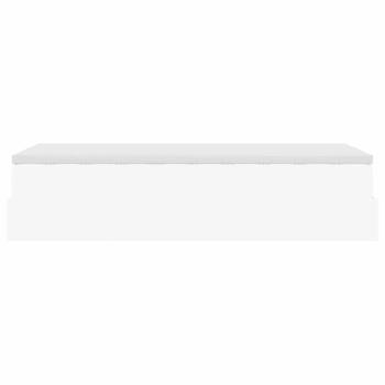 Ottoman-Bett mit Matratze Weiß 90x200 cm Kunstleder