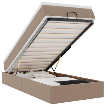 Ottoman-Bett mit Matratze Cappuccino-Braun 90x200 cm Kunstleder