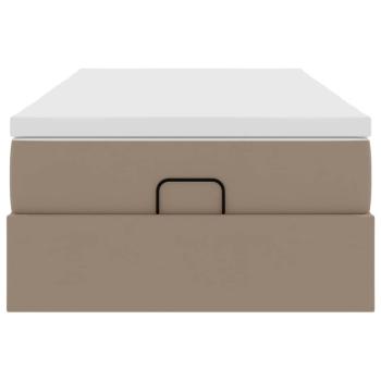 Ottoman-Bett mit Matratze Cappuccino-Braun 90x200 cm Kunstleder