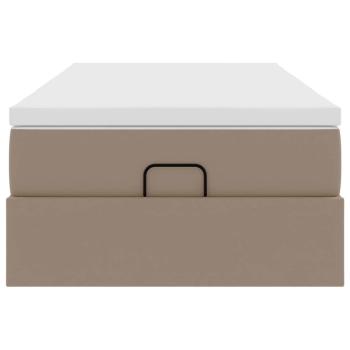 Ottoman-Bett mit Matratze Cappuccino-Braun 90x190 cm Kunstleder