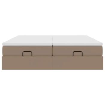 Ottoman-Bett mit Matratzen Cappuccino 180x200cm Kunstleder