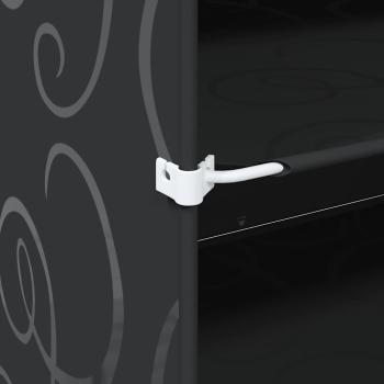 Regalsystem mit 6 Würfeln und Türen Schwarz PP