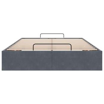 Ottoman-Bett ohne Matratze Dunkelgrau 120x200 cm Samt