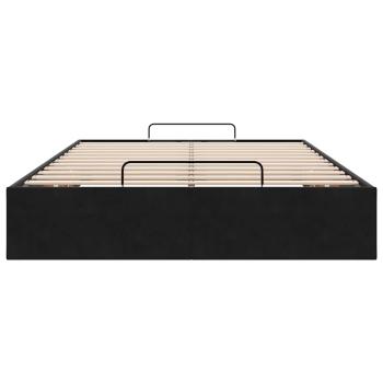 Ottoman-Bett ohne Matratze Schwarz 120x190 cm Samt