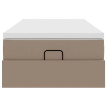 Ottoman-Bett mit Matratze Cappuccino-Braun 100x200cm Kunstleder