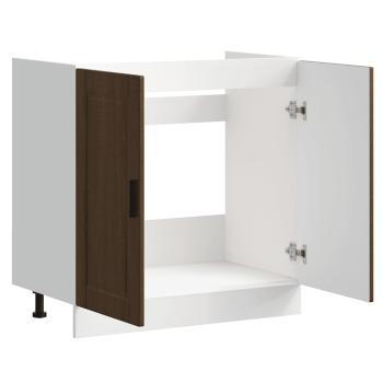 ARDEBO.de - Spülenunterschrank Porto Braun Eichen-Optik 80x46x81,5 cm