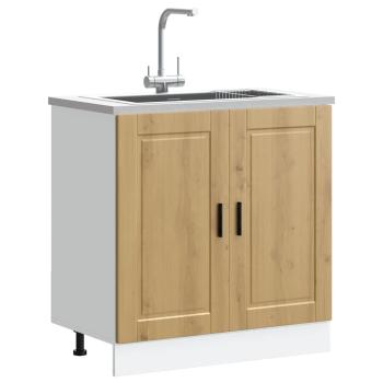 ARDEBO.de - Spülenunterschrank Porto Artisan-Eiche 80x46x81,5 cm