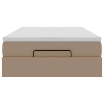 Ottoman-Bett mit Matratze Cappuccino-Braun 120x190cm Kunstleder