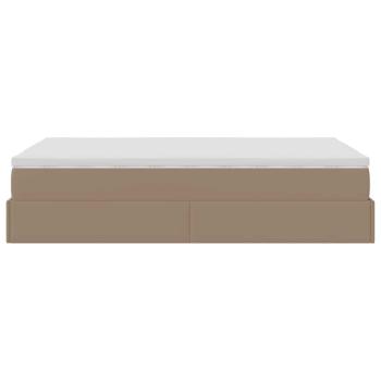 Ottoman-Bett mit Matratze Cappuccino-Braun 120x190cm Kunstleder