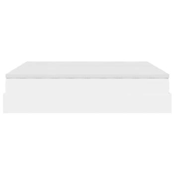 Ottoman-Bett mit Matratzen Weiß 180x200 cm Kunstleder