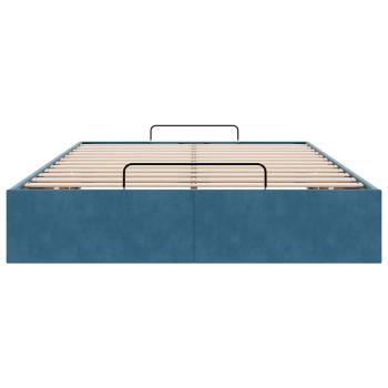 Ottoman-Bett ohne Matratze Dunkelblau 120x200 cm Samt
