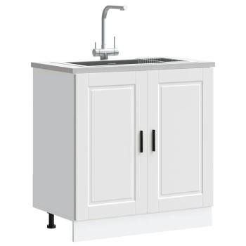 ARDEBO.de - Spülenunterschrank Porto Weiß 80x46x81,5 cm Holzwerkstoff