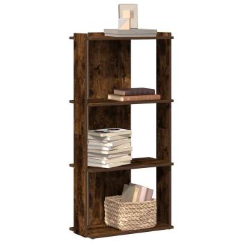 ARDEBO.de - Bücherregal 3 Böden Räuchereiche 60x30x120 cm Holzwerkstoff