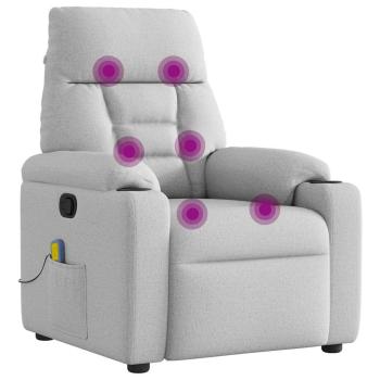 Massagesessel Wolkengrau Stoff