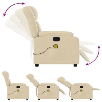 Massagesessel Elektrisch Creme Stoff