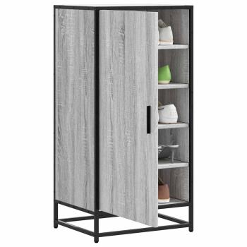 ARDEBO.de - Schuhregal Grau Sonoma 48x38x97,5 cm Holzwerkstoff