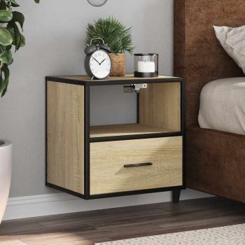 ARDEBO.de - Wand-Nachttisch Sonoma-Eiche 40x31x39,5 cm