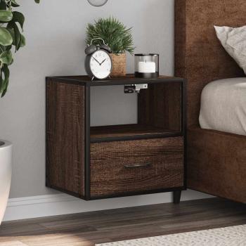 ARDEBO.de - Wand-Nachttische 2 Stk. Braun Eichen-Optik 40x31x39,5 cm
