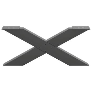 Couchtischbeine X-Form 2 Stk. Anthrazit 70x(30-31) cm Stahl