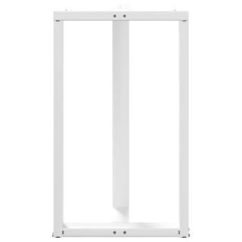 Bartischbeine T-Form 2 Stk. Weiß 60x35x(101-102) cm Stahl