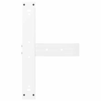 Bartischbeine T-Form 2 Stk. Weiß 60x35x(101-102) cm Stahl