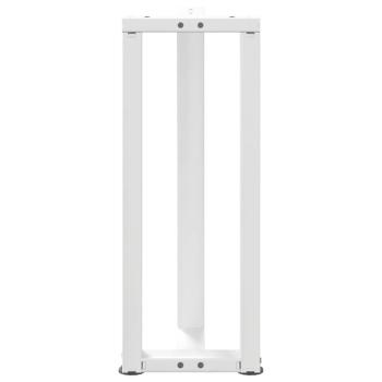 Konsolentischbeine T-Form 2 Stk. Weiß 38x25x(72-73) cm Stahl