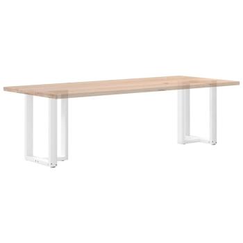 Esstischbeine T-Form 2 Stk. Weiß 60x35x(72-73) cm Stahl