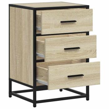 Nachttisch Sonoma-Eiche 40x34,5x60 cm Holzwerkstoff und Metall