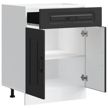 Küchenunterschrank Kalmar Schwarz Holzwerkstoff