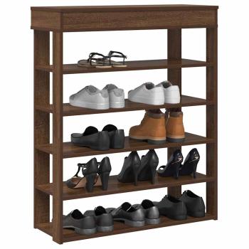 ARDEBO.de - Schuhregal Braun Eichen-Optik 80x30x98 cm Holzwerkstoff