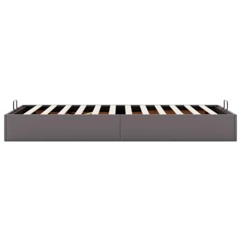 Ottoman-Bett ohne Matratze Grau 90x200 cm Kunstleder