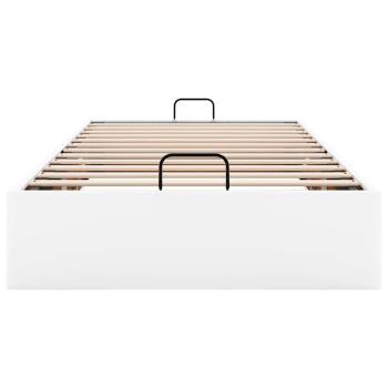 Ottoman-Bett ohne Matratze Weiß 90x200 cm Kunstleder