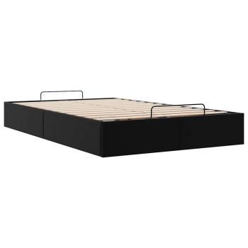 Ottoman-Bett ohne Matratze Schwarz 120x190 cm Kunstleder