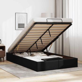 ARDEBO.de - Ottoman-Bett ohne Matratze Schwarz 120x200 cm Kunstleder