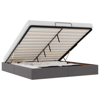 Ottoman-Bett ohne Matratze Grau 160x200 cm Kunstleder