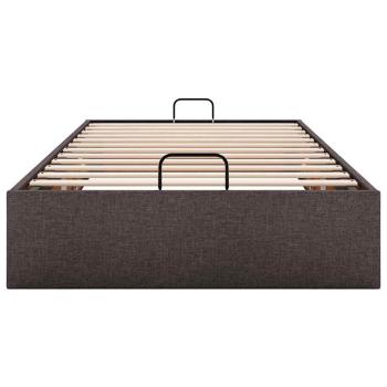 Ottoman-Bett ohne Matratze Dunkelbraun 90x200 cm Stoff