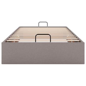 Ottoman-Bett ohne Matratze Taupe 90x190 cm Stoff
