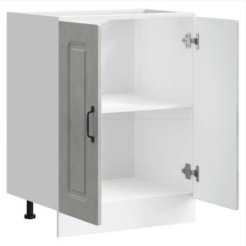 Spülenunterschrank Kalmar Betongrau 60x46x81,5 cm Holzwerkstoff