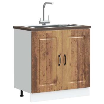 ARDEBO.de - Spülenunterschrank Kalmar Altholz-Optik 80x46x81,5 cm